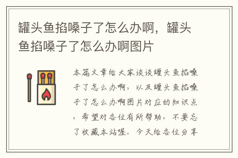 罐头鱼掐嗓子了怎么办啊,罐头鱼掐嗓子了怎么办啊图片