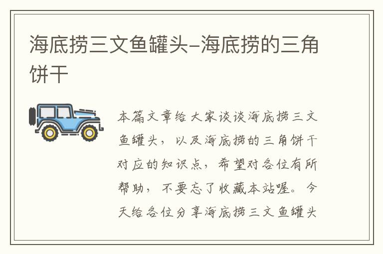 海底捞三文鱼罐头-海底捞的三角饼干